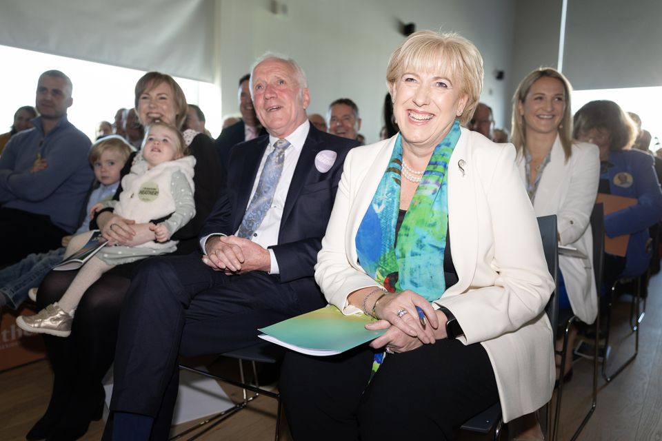 Heather Humphreys with her husband Eric at the launch of her presidential campaign in Co Monaghan. Photo: David Conachy