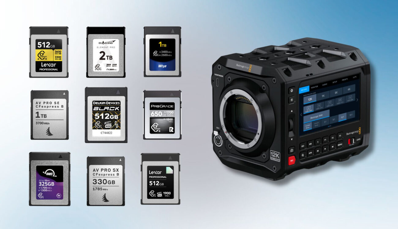 Blackmagic PYXIS 12K Recommended CFexpress Cards List Released