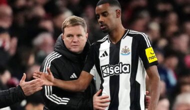 File photo dated 07-01-2025 of Newcastle boss Eddie Howe (left), who has admitted that he is not in ìfull controlî over Alexander Isakís future. Issue date: Tuesday July 29, 2025.