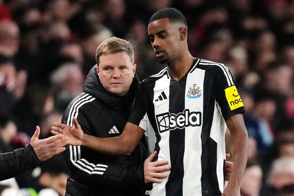 File photo dated 07-01-2025 of Newcastle boss Eddie Howe (left), who has admitted that he is not in ìfull controlî over Alexander Isakís future. Issue date: Tuesday July 29, 2025.