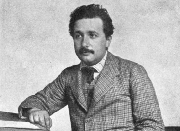 Photo of a young Albert Einstein.