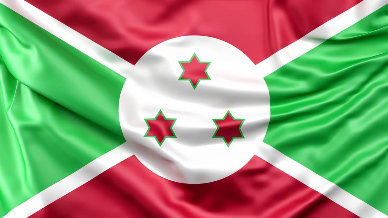 National flag of Burundi. 