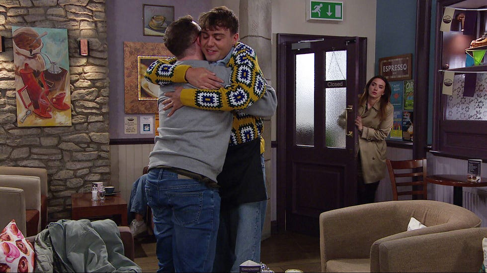 EMBARGOED UNTIL 30/09/2025 00:01 Gabby Thomas, Vinny Dingle, Lewis, Emmerdale  gabby thomas, vinny dingle, lewis, emmerdale