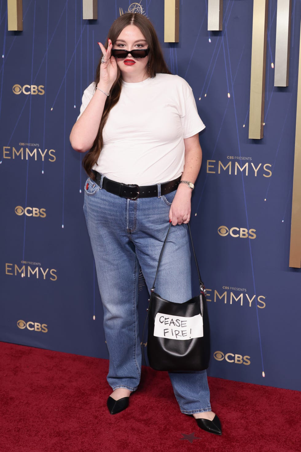 77th Primetime Emmy Awards - Arrivals los angeles, california september 14: megan stalter attends the 77th primetime emmy awards at peacock theater on september 14, 2025 in los angeles, california. (photo by john shearer/wireimage)