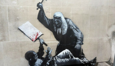 Debunked: Images of destroyed Banksy mural in London edited to show English flags - The Journal