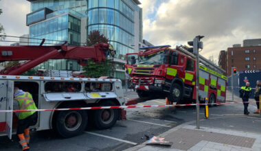 Dublin Bus driver brought to hospital after crash with fire engine - The Journal