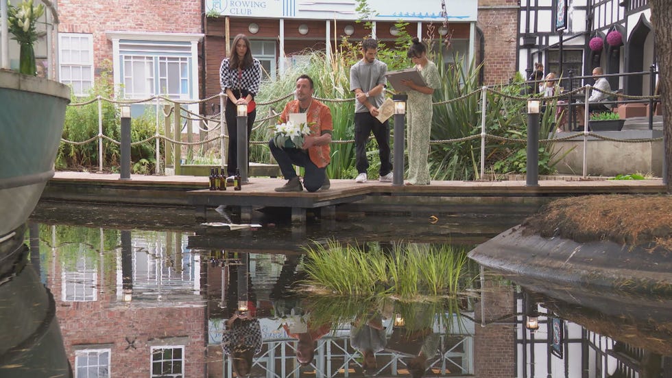 liberty savage, jez blake, dodger savage and cleo mcqueen in hollyoaks