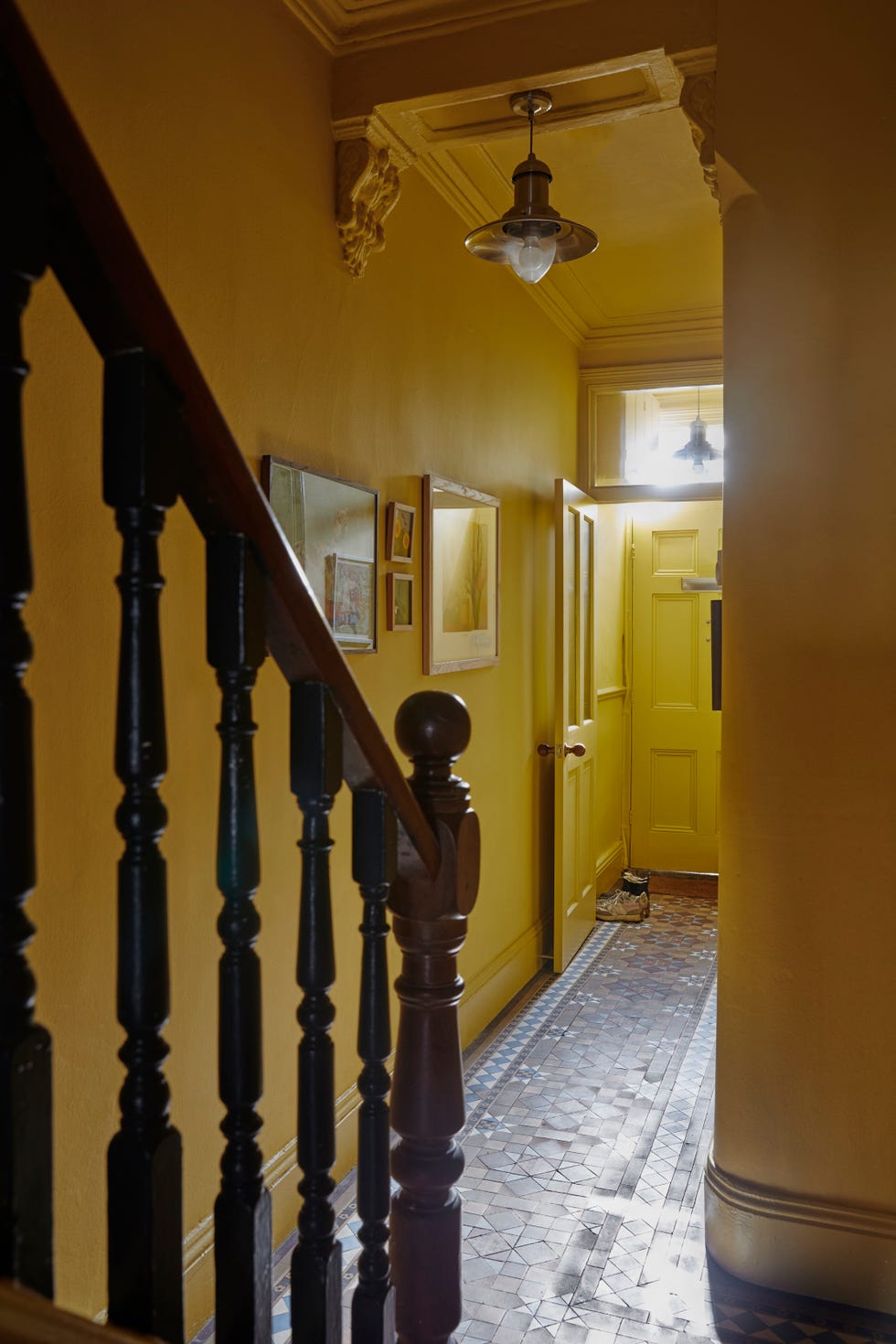 Yellow hallway in Emily Sutton York home yellow hallway in emily sutton york home