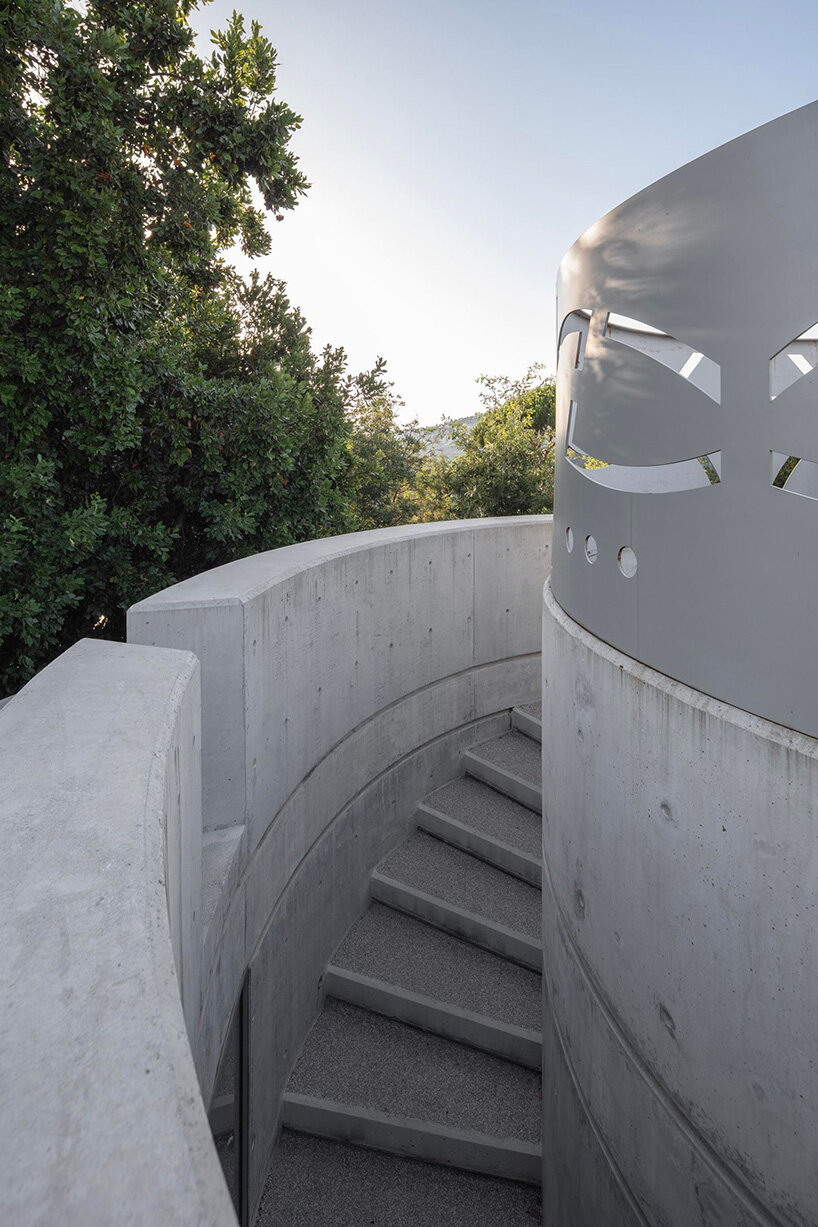 lebanon house by EAST architecture studio doubles as art gallery under sculptural roof