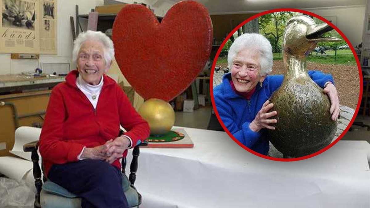 'Make Way for Ducklings' sculptor celebrates 97 with new work