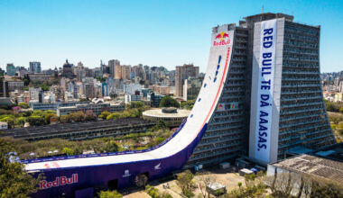 red bull builds skate ramp on centro administrativo fernando ferrari