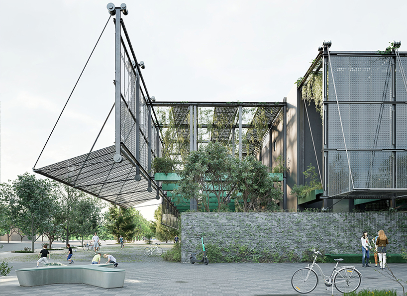 double-skin facade with solar panels and green walls reimagines shanghai power substation