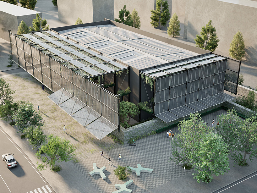 double-skin facade with solar panels and green walls reimagines shanghai power substation