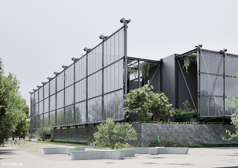 double-skin facade with solar panels and green walls reimagines shanghai power substation