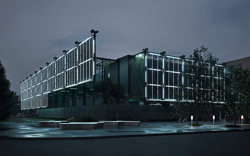 double-skin facade with solar panels and green walls reimagines shanghai power substation