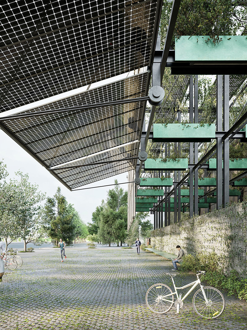 double-skin facade with solar panels and green walls reimagines shanghai power substation