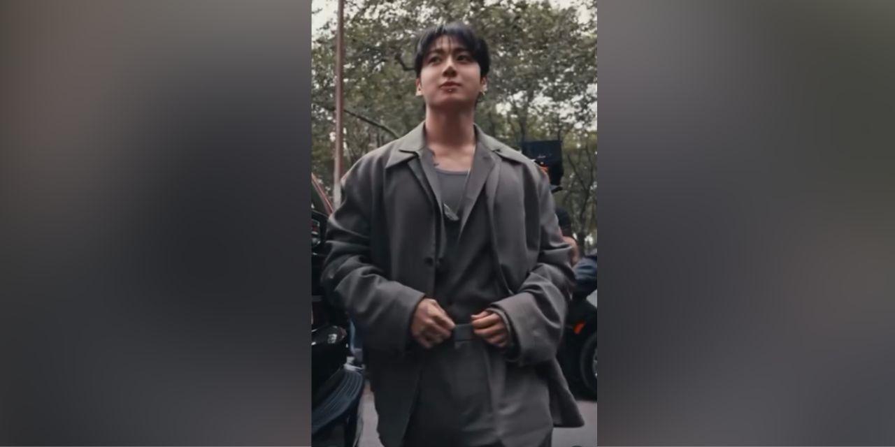 Jungkook of BTS attends his first fashion week event in New York