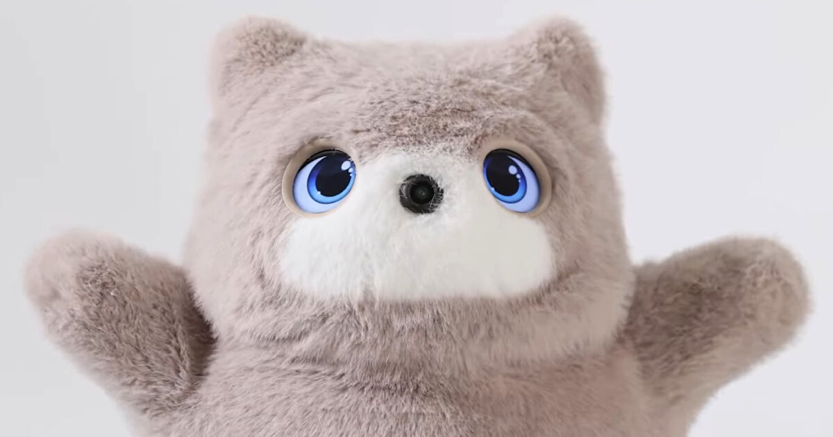 robotic switchbot AI pet talks to people and displays emotions