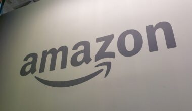 Amazon logo gray background