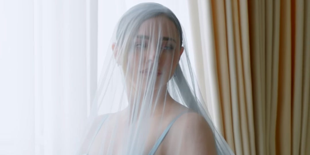 Chloë Grace Moretz Wore a Cinderella-Blue Gown and Veil to Marry Kate Harrison