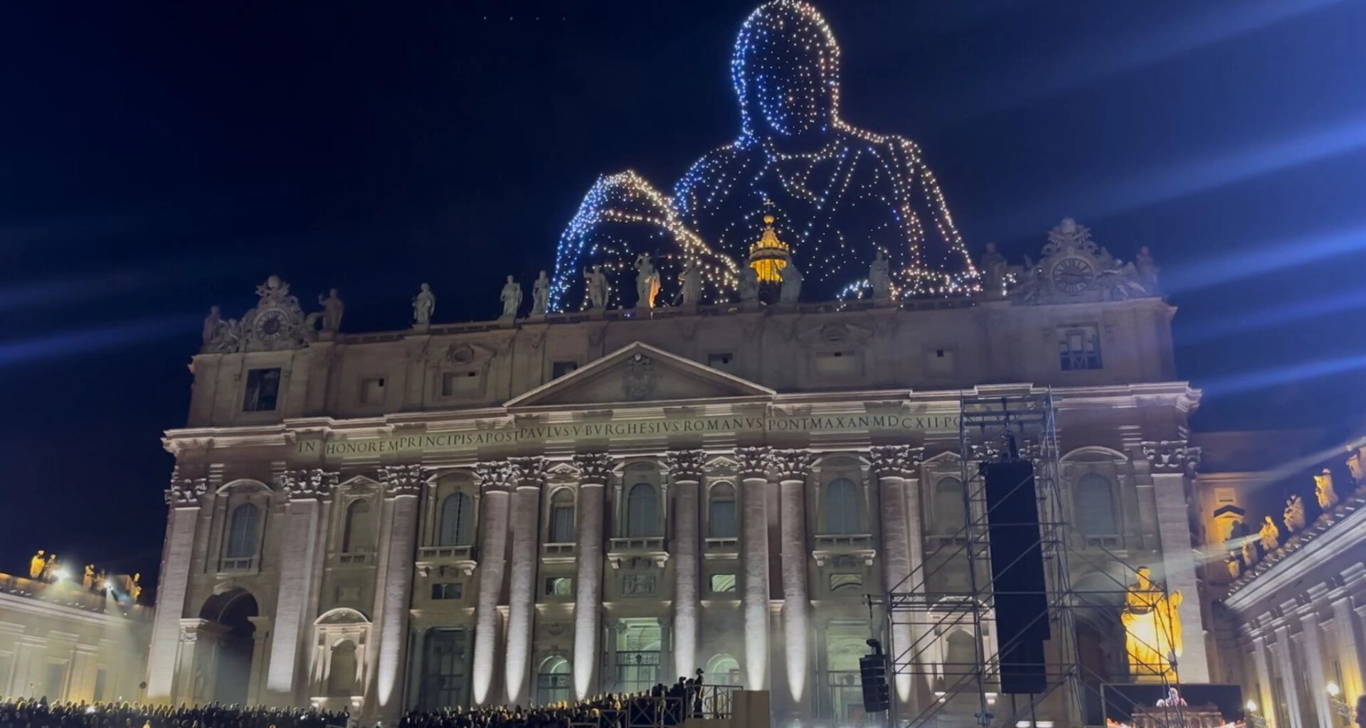Vatican lights up with drone show at historic 'Grace for the World' concert