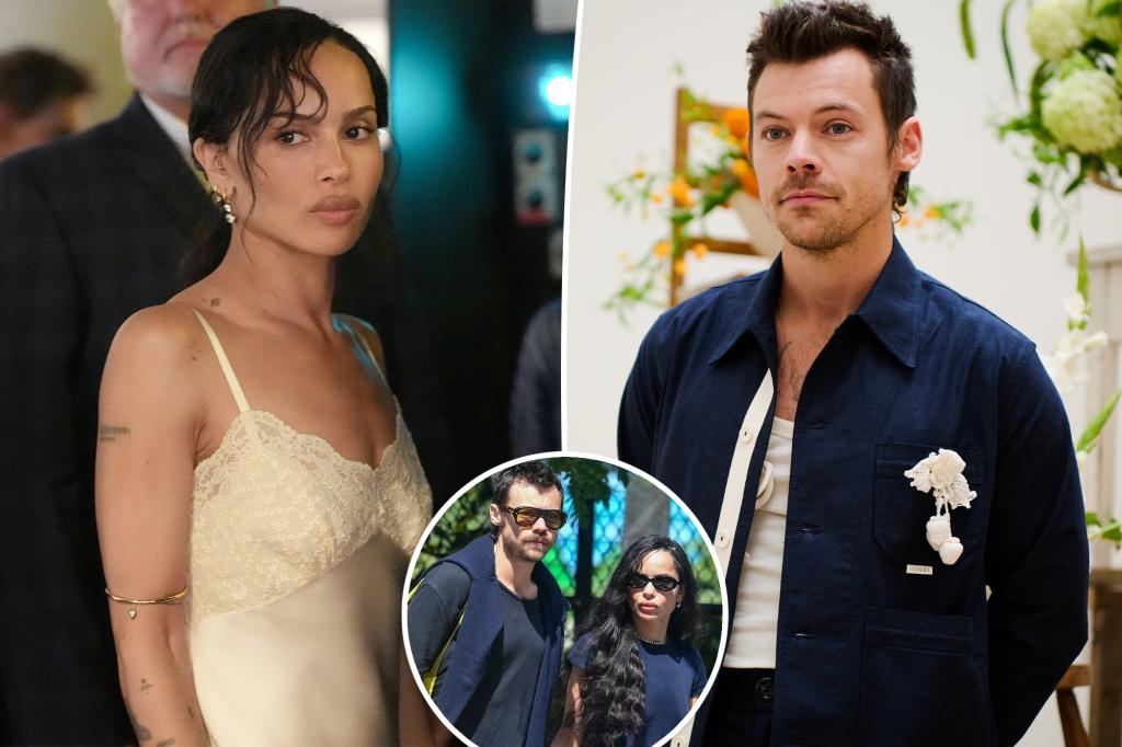 Zoe Kravitz and Harry Styles hang with friends