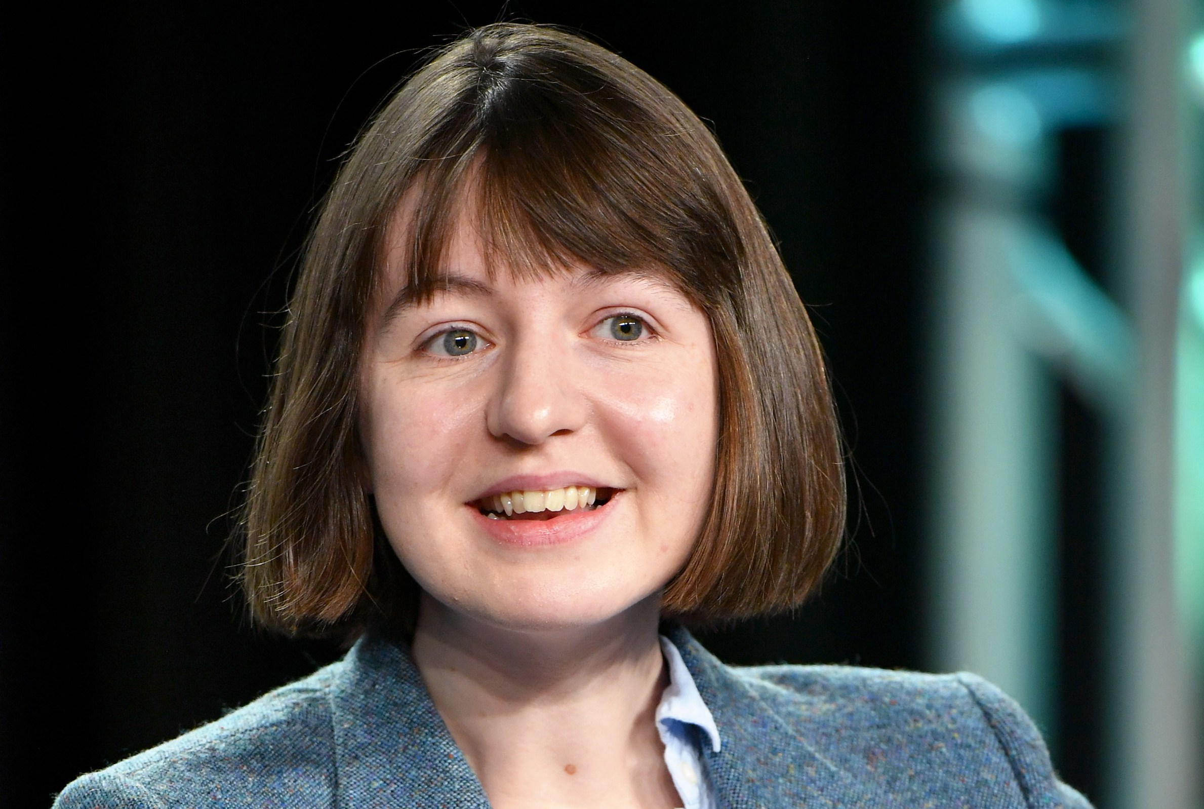 Sally Rooney speaking during the Hulu segment of the 2020 Winter TCA Press Tour.