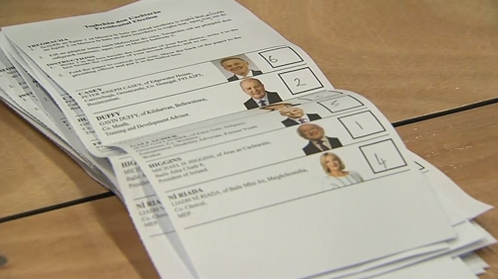 This is how votes are counted in an Irish presidential election