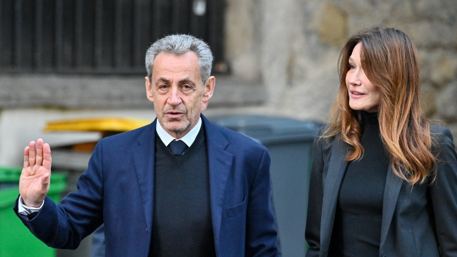 Sarkozy being protected by security guards in jail
