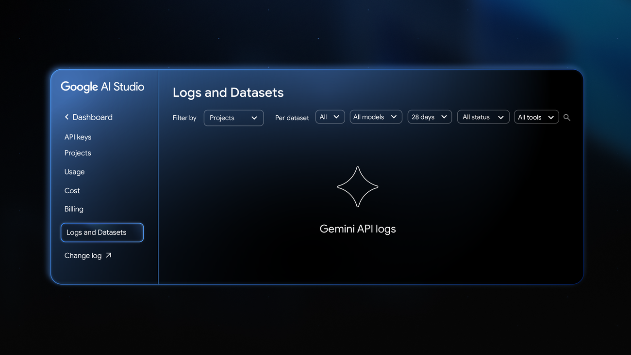 Google AI Studio launches logs and datasets for AI developers