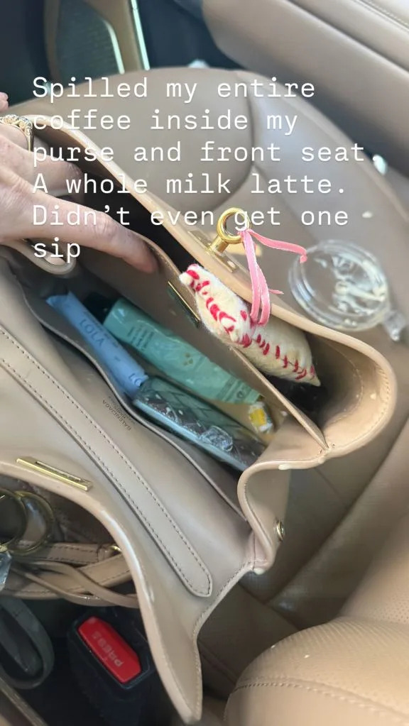 Hilary Duff broke down in tears after spilling her coffee all over her Balenciaga bag. Hilary Duff/Instagram