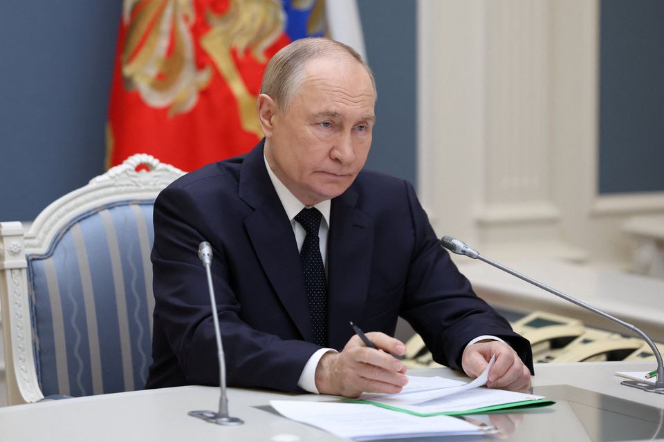 Russian president Vladimir Putin inspects a military exercise of the country's nuclear forces. Photo: Reuters