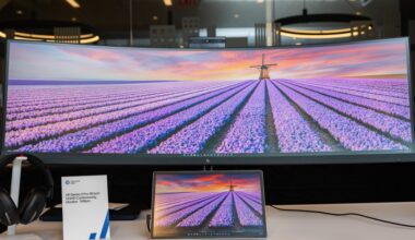 HP’s new 49-inch curved ultrawide monitor has a pop-up webcam