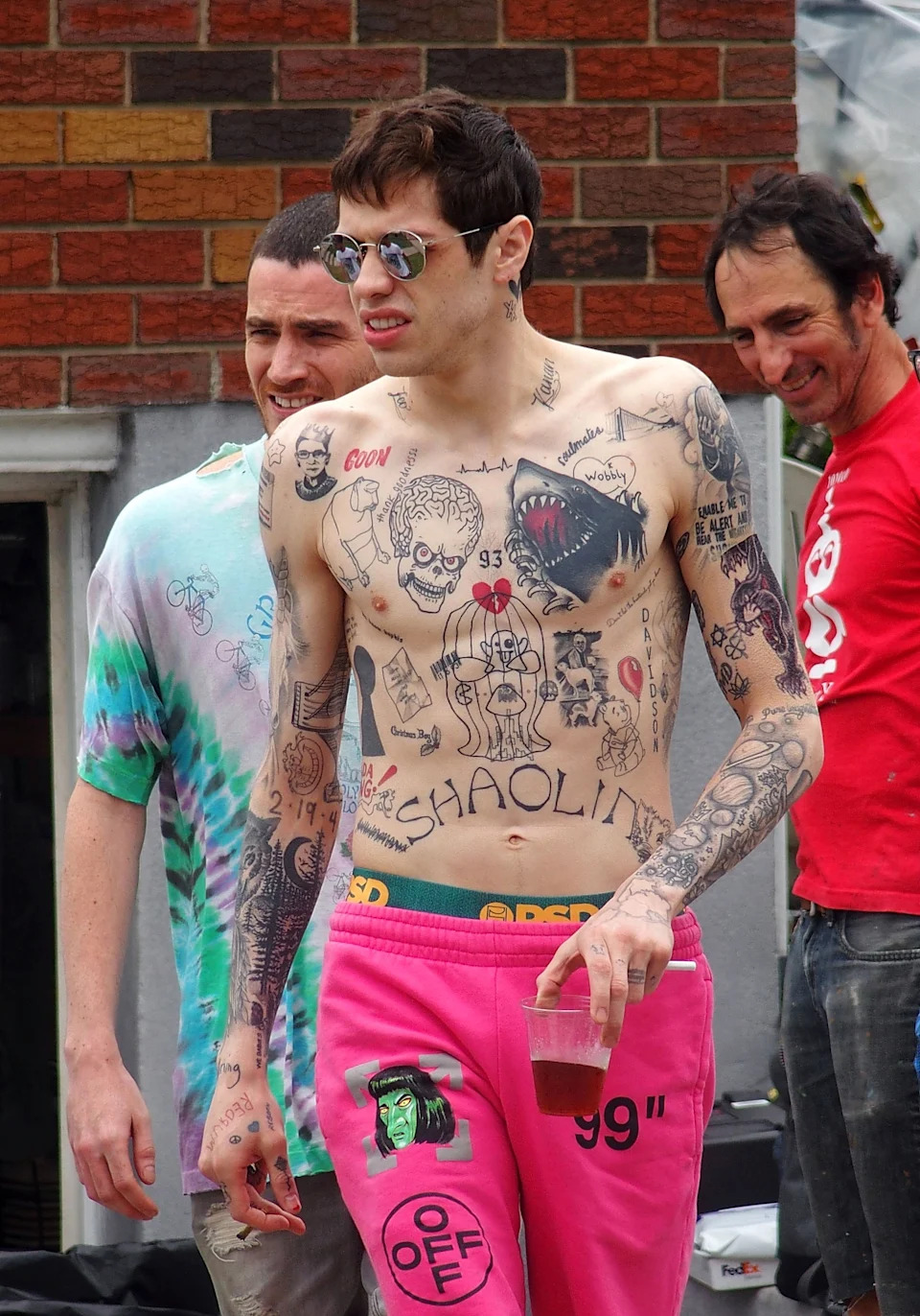 Pete Davidson with numerous tattoos