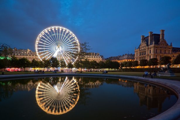 Tuileries Garden at night