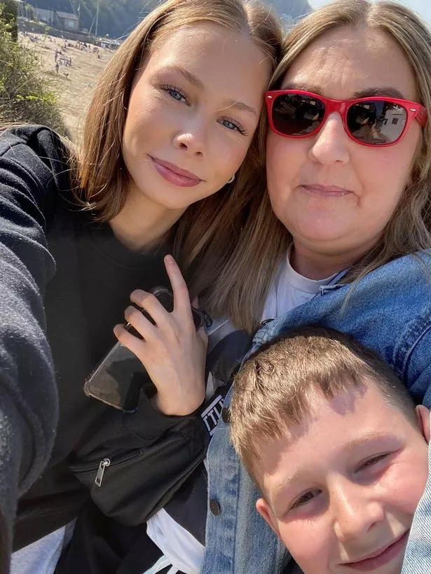 Heather Bluer in hospital after her transplant