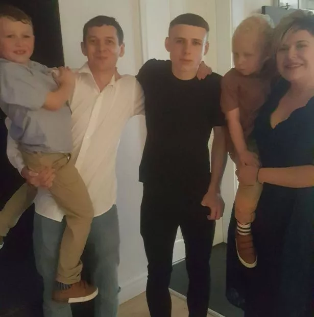 Oliver Gorman with his family