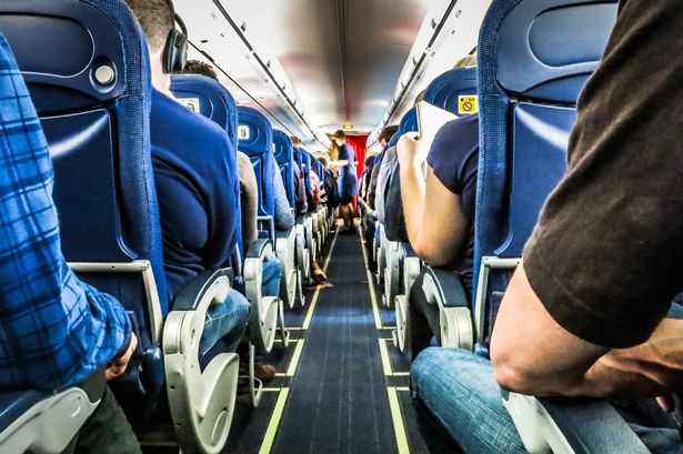 Aisle on a flight