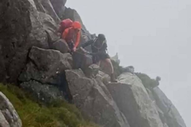 Mountain rescuers were called to a stuck walker 
