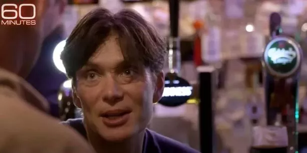 Cillian had a pint of Guinness in his local pub in Monkstown during a 60 Minutes interview 