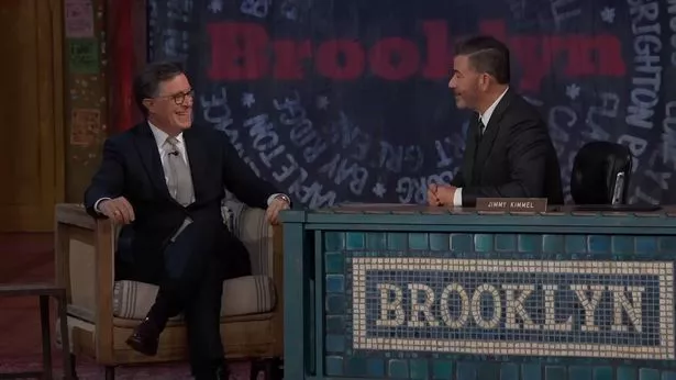 Jimmy Kimmel and Stephen Colbert on Jimmy Kimmel Live!