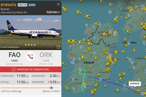 Flight to Cork diverted to London