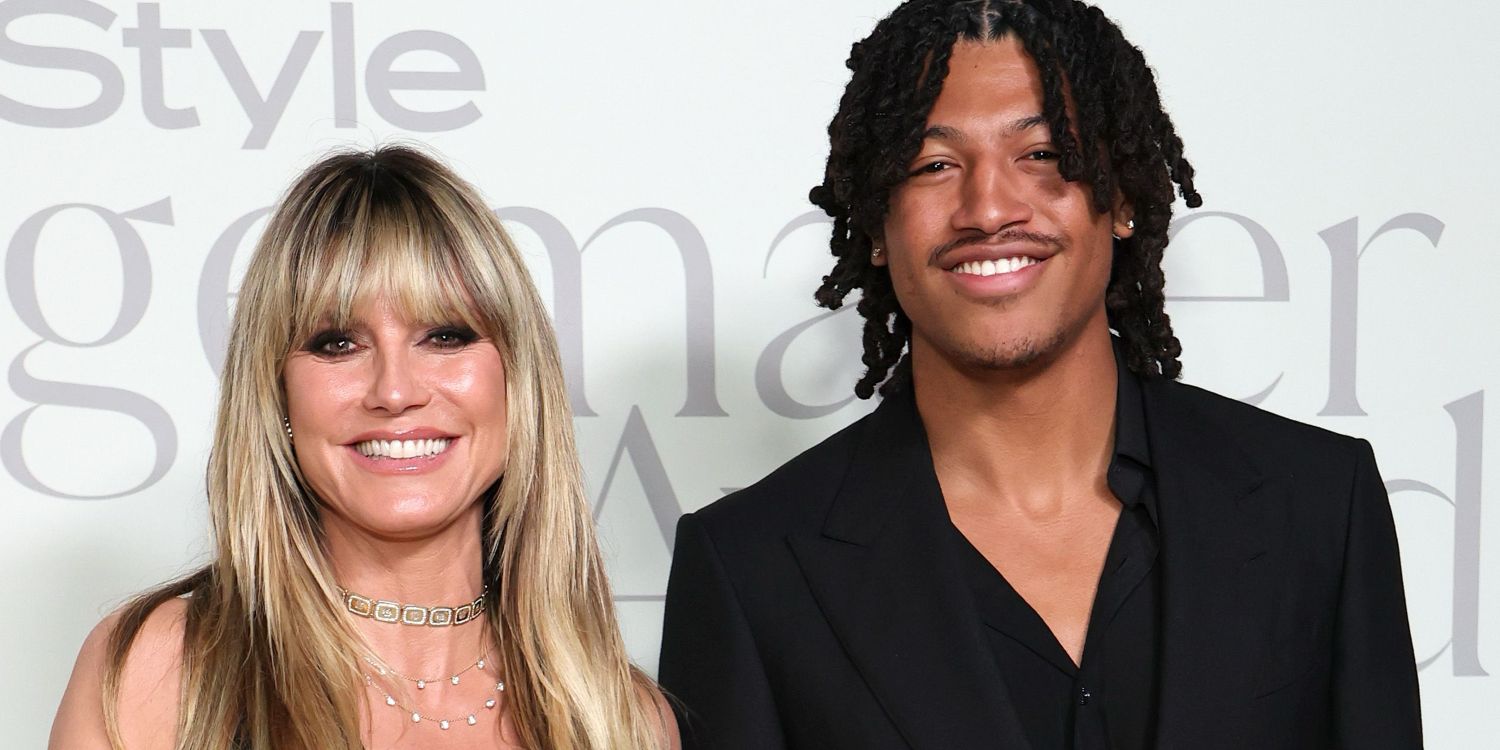 Heidi Klum Wears Zip-Up Dress at the InStyle Imagemaker Awards 2025 With Son