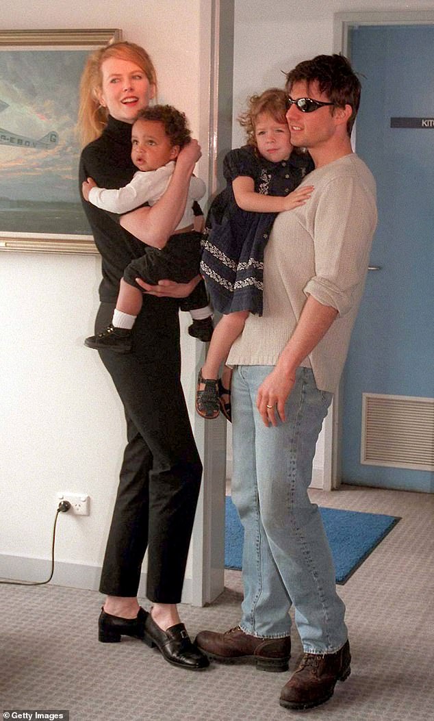 The Australian star, 58, shares Connor, 30, and Bella, 32, with her ex-husband, with the pair adopting them in the early nineties. Tom and Nicole pictured with their children in 1996