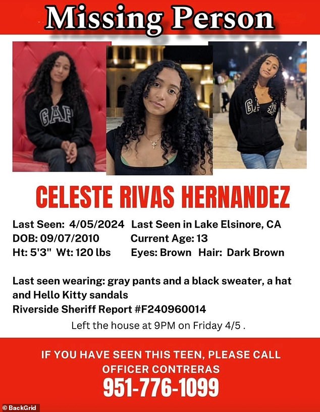 Rivas was reported missing just weeks later on April 5, 2024