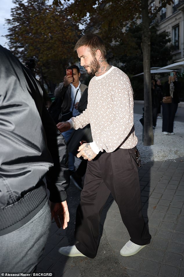 David, 50, left his hotel and got into a waiting car to take him to the show