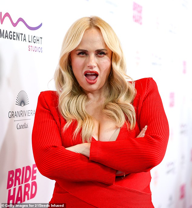Rebel Wilson, 45, (pictured) has denied the accusation she ordered the creation of 'malicious websites' about The Deb producer, Amanda Ghost, 51, amid her latest legal battle