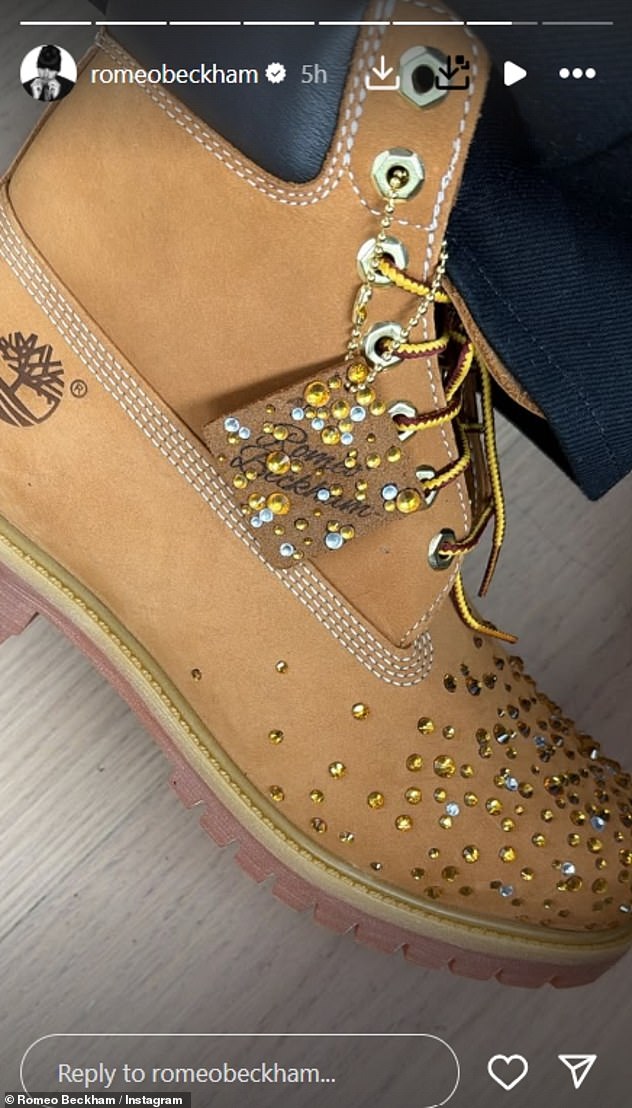 It is unknown who the female's feet are as Romeo shared the zoomed in black and white picture without tagging the mystery woman and he also shared a close up of his own shoes