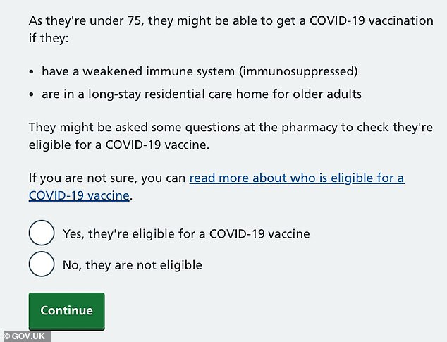Patients booking their Covid jab through the NHS website are asked to self-declare if they are immunosuppressed but this is only checked at the appointment