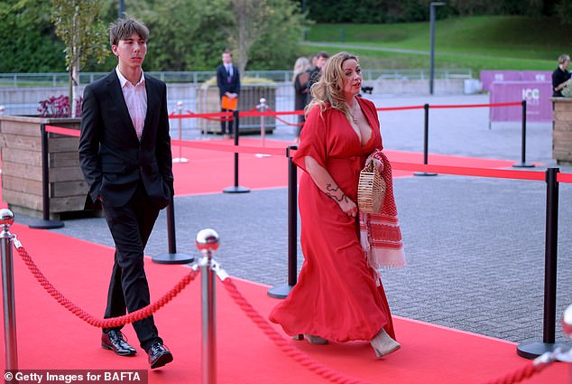 Charlotte Church almost suffered a wardrobe malfunction while making a rare public appearance with son Dexter Henson at the BAFTA Cymru Awards on Sunday evening